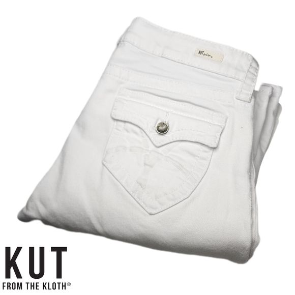 Kut from the Kloth Pants - KUT From The Kloth Womens Size 10 White Full Length Denim Jeans